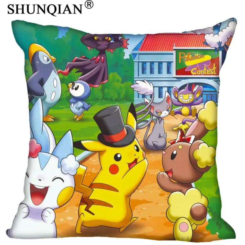 Pillowcase H+ P#454 новая горячая изготовленная на заказ Наволочка pokemon#3 Мягкая 45x45 см(две стороны) Наволочка на молнии SQ01003@ H0454 - Цвет: Pillowcase