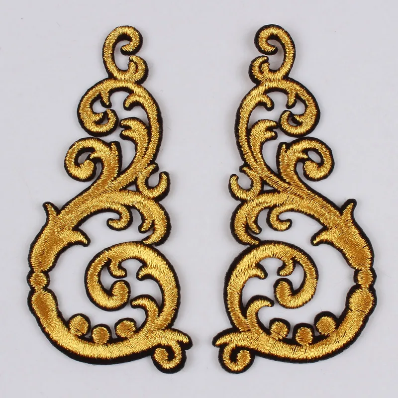 10 шт./лот вышитая Золотая Серебряная нашивка для косплея одежда украшение