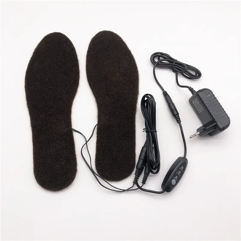12В электрические стельки с подогревом для обуви меховые сохраняющие тепло обувь