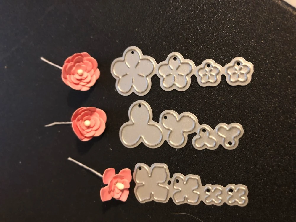 Штампы для скрапбукинга из металла 3 шт./компл. штампы резки лепестков цветов