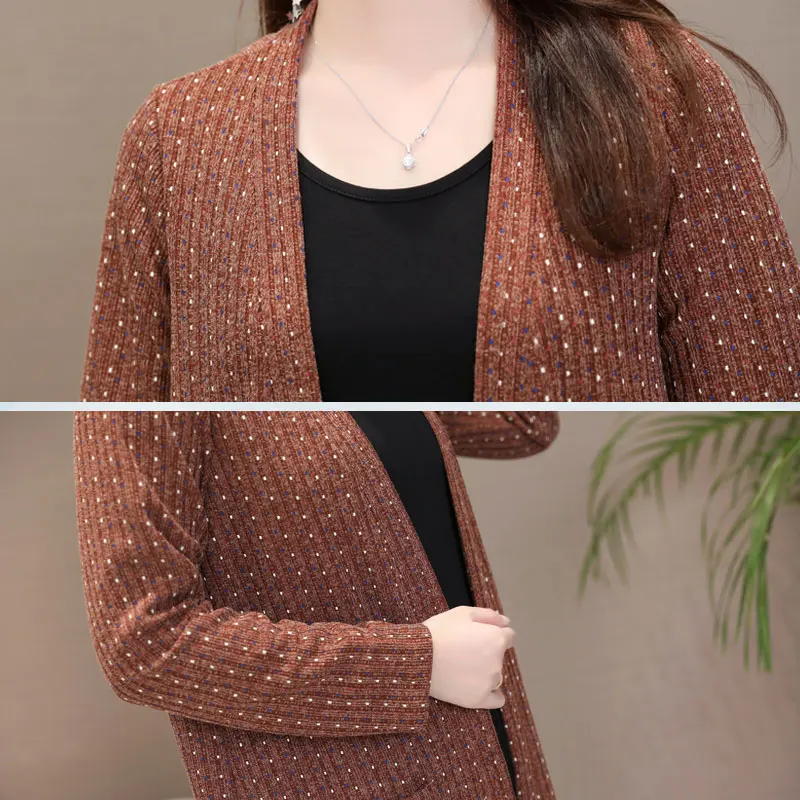 Spring Autumn Female Cardigan 2019 New Korean Version Long Sleeve Sweater Women Over The knee Shawl Red Wine Feminine Coat SS50 |