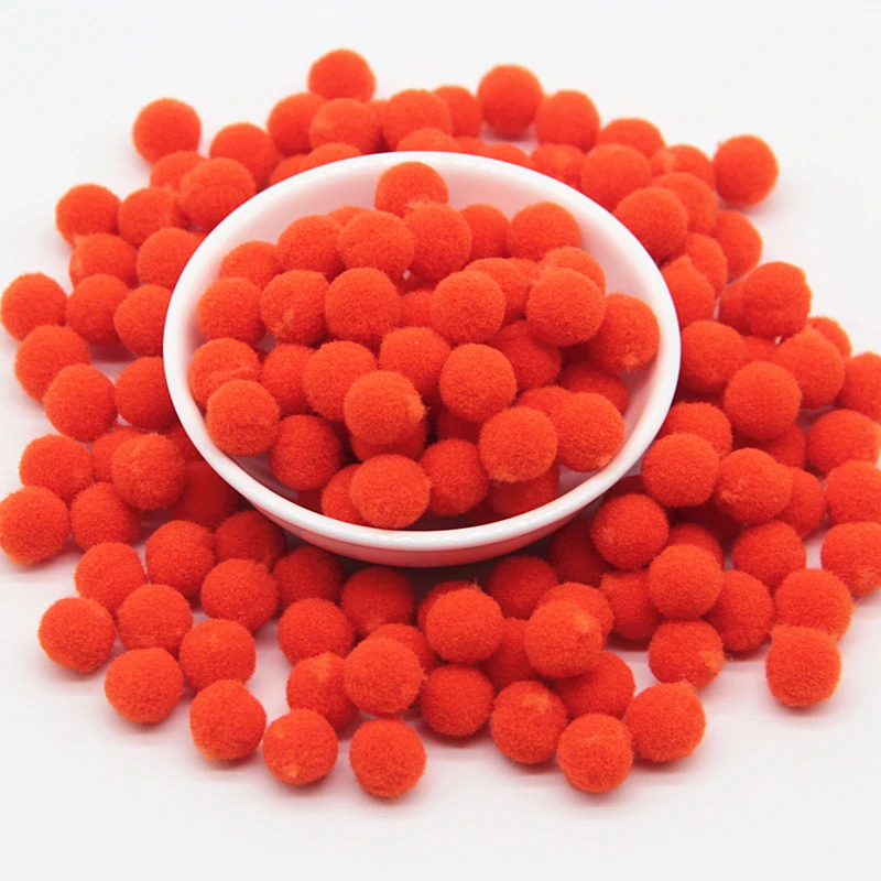 12 orange red Помпон 8 мм, 10 мм, 15 мм, 20 мм, 25 мм, 30 мм, круглые помпоны, меховые шарики, поделки своими руками, помпоны для детей, свадебная одежда, шитье, домашние украшения - Цвет: 12 orange red