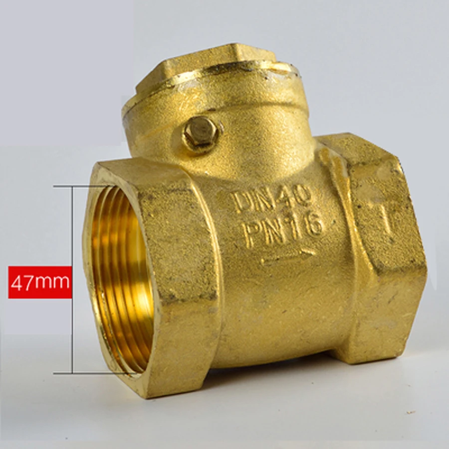 DN40 G1 1/2 &quotBSPP внутренняя резьба латунный поворотный обратный клапан