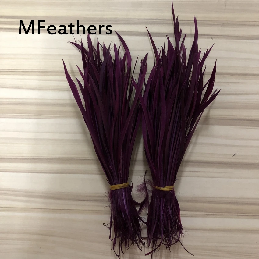 Перо гуся 500 штук 13-20 см (5-8 дюймов) красиво окрашенное в темно-фиолетовый цвет для создания украшений, бижутерии, сережек и декора на карнавале.