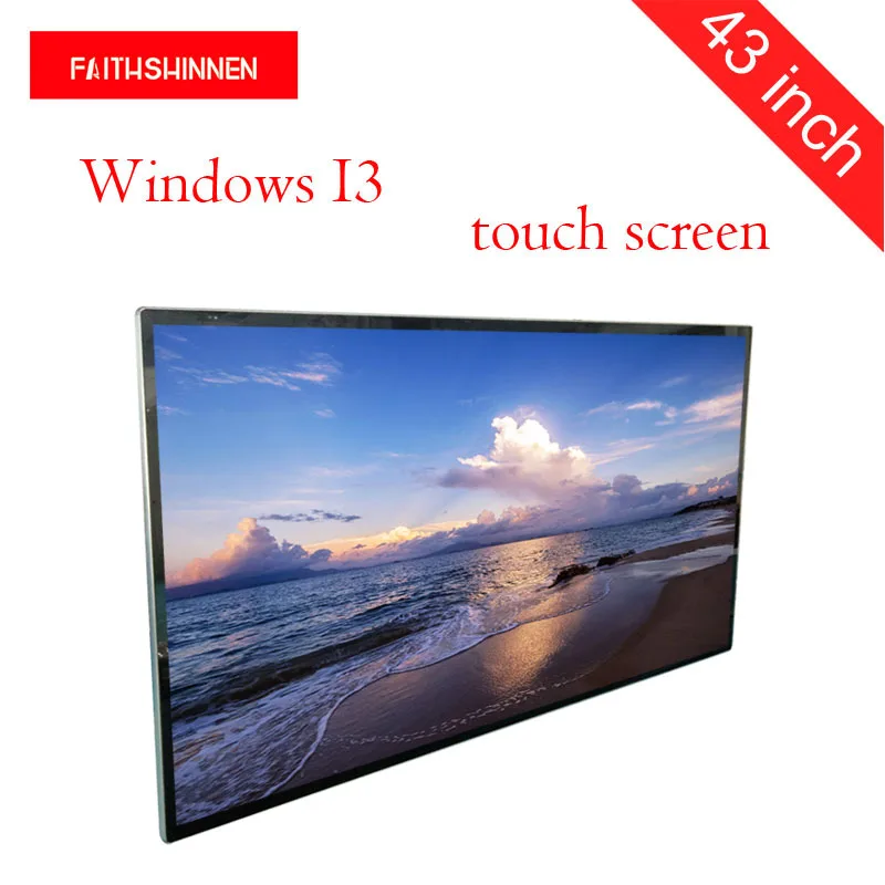 Настенный ЖК-дисплей для супермаркета 43 дюйма HD Wi-Fi Windows I3 |