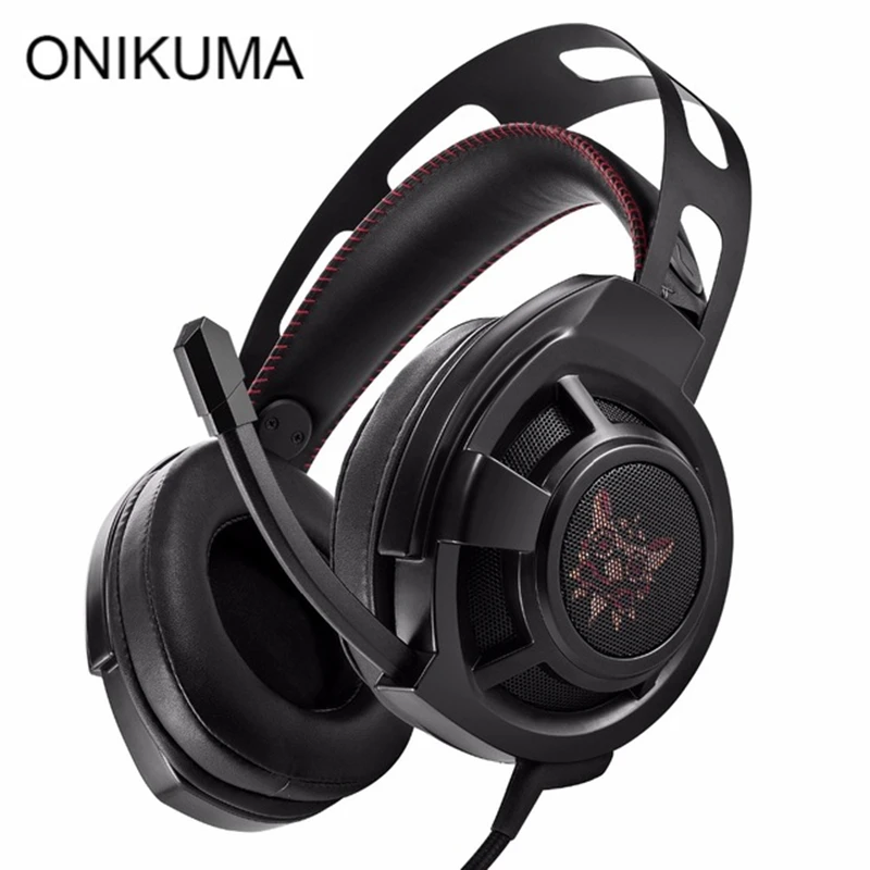Накладные компьютерные наушники ONIKUMA M190 черные с микрофоном 3 5 мм хорошее