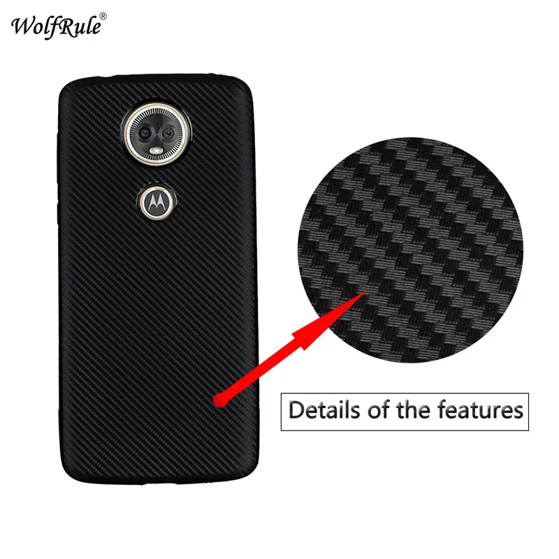 WolfRule Case For Motorola Moto E5 Plus Cover Luxury Full Protection Soft TPU Black Fundas 6.0&quot |