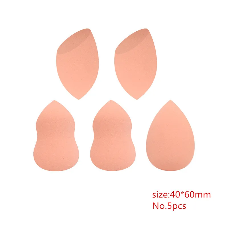 5PCS Хзм 1/3/5/6 штук оранжевый губка пудра гладкая губка для макияжа Make Up косметический слойка Поддержка YA100 - Цвет: 5PCS