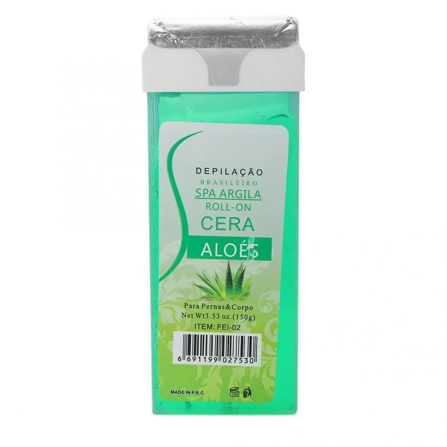 Aloe 100 г воск для депиляции горячий ролик для губ подмышечные впадины ноги крем для удаления волос на теле пчелиный воск инструмент для депиляции горячий воск все типы кожи удаление волос - Цвет: Aloe
