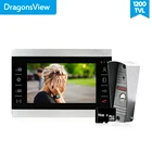 Видеодомофон Dragonsview 7 дюймов, металлическая система безопасности, проводной дверной звонок, Запись SD-карты, разблокировка ворот