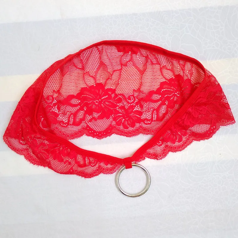 Сисси кружевные трусики с кольца дял пениса сексуальное нижнее белье мужские