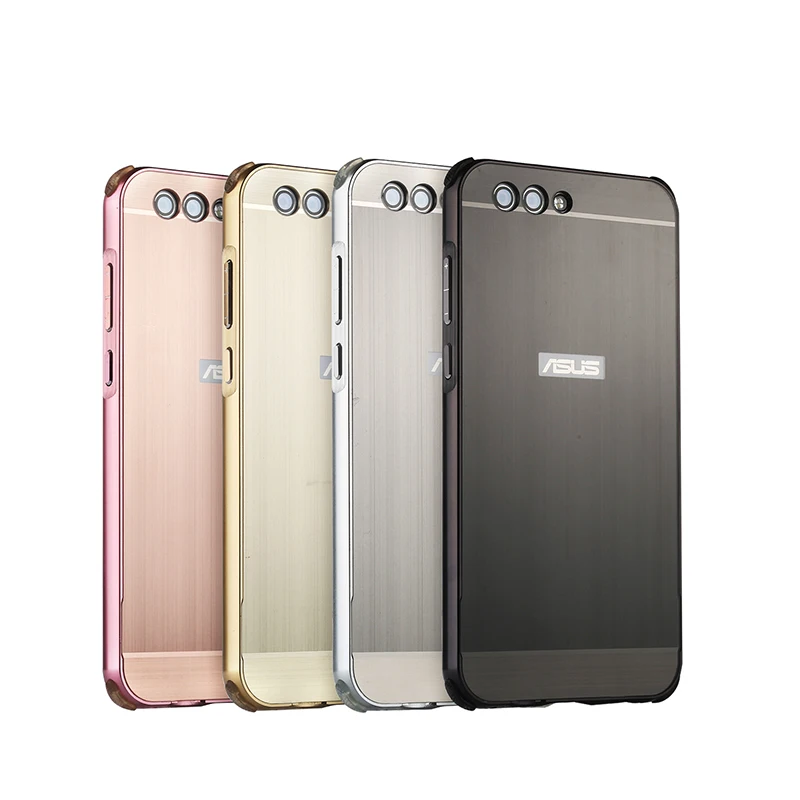 Pretty Girl's Happy Life For Asus Zenfone 4 Case Aluminum Metal Frame+Wire Drawing Effect Acrylic Cover |