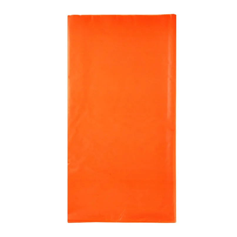 Orange 1 шт. 137*183 см красная пластиковая одноразовая скатерть, одноцветная Скатерть для свадьбы, дня рождения, вечеринки, прямоугольная скатерть - Цвет: Orange