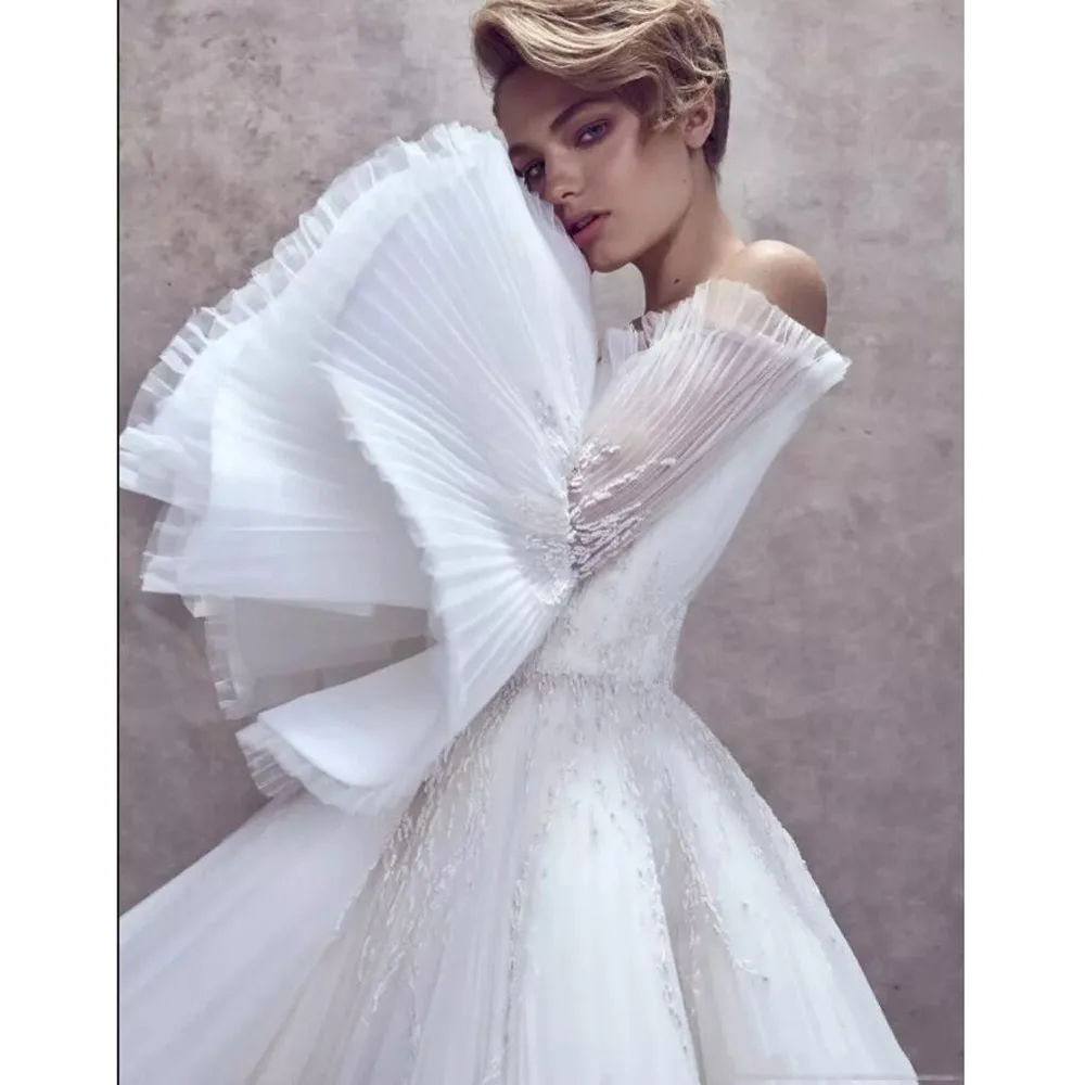 Шикарные белые вечерние платья длина до середины икры vestidos de gala саудовская