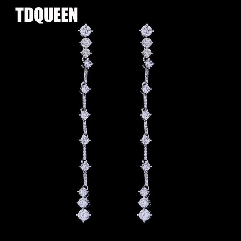 TDQUEEN длинные серьги роскошный подарок модные ювелирные изделия свадебные