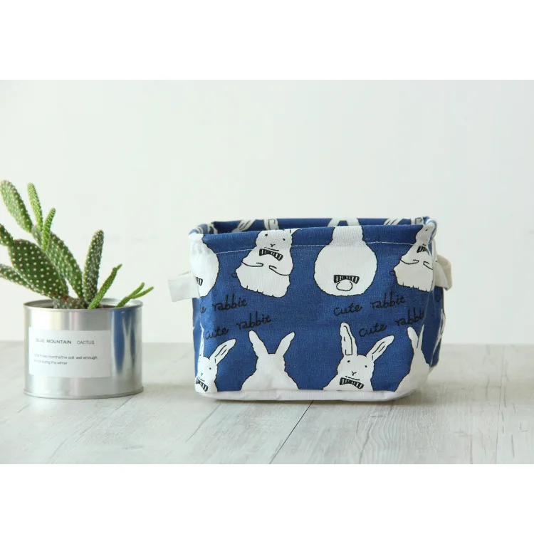 Cosmetic simple Storage Box Zakka Bag Organiser Foldable Container Basket cajas organizadoras | Дом и сад