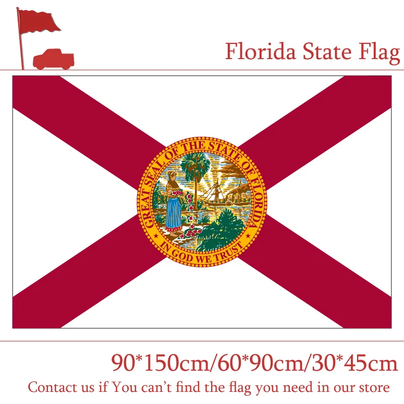 

Florida State Flag Of America 150X90cm 60*90cm Banner With Brass Metal Holes 30*45cm Car Flag 3X5FT