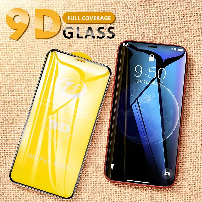 9D закаленное стекло для IPhone 12 11 Pro XS Max X XR защита экрана защитное чехол 6 6S 7 8 Plus SE 2020