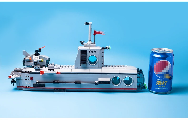 

Military Submarine Ship Model Building Block Toys ENLIGHTE DIY Figure Bricks Compatible Construction gifts for Children