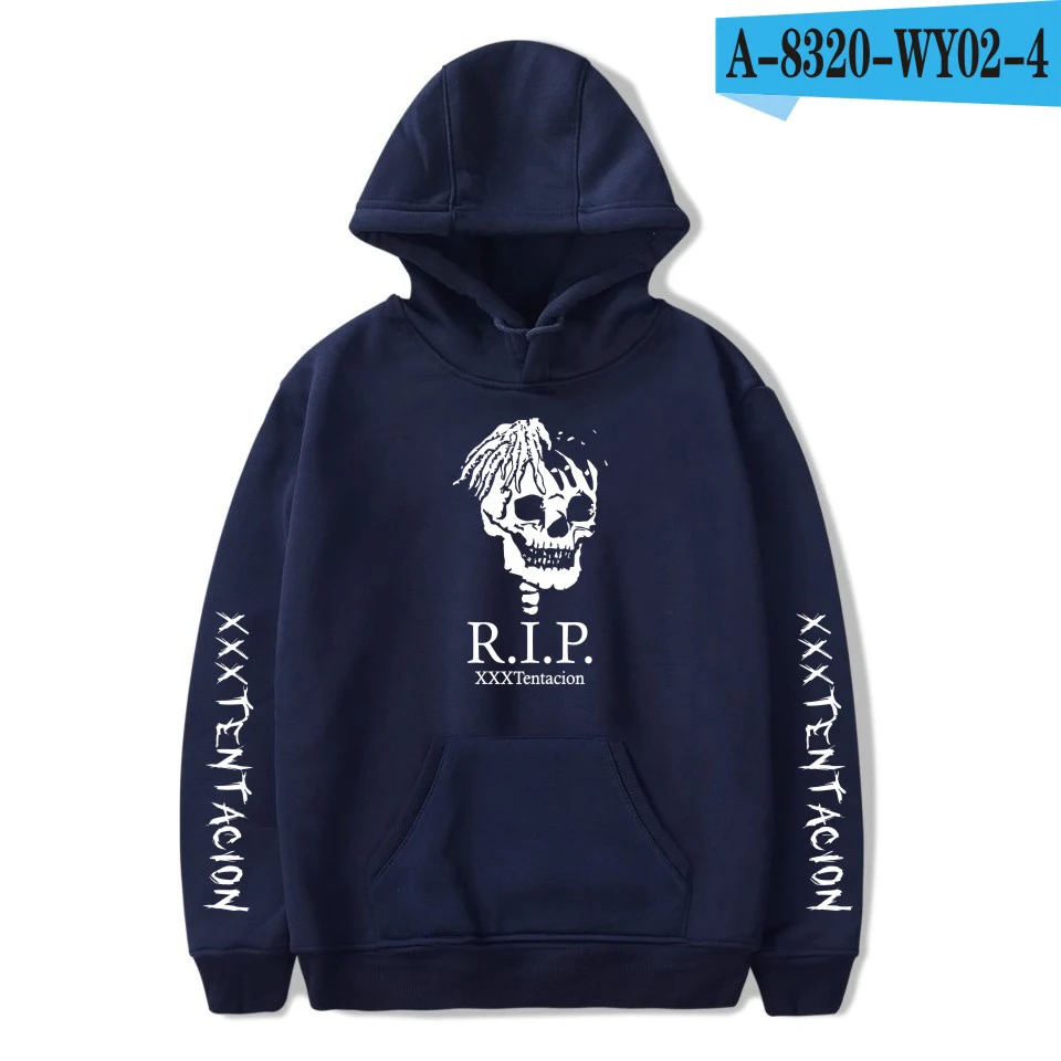 navy Новинка, XXTentacion толстовки для мужчин и женщин, модные толстовки с принтом xxxtentacion, мужские толстовки Harajuku, хип-хоп толстовки, топы - Цвет: navy