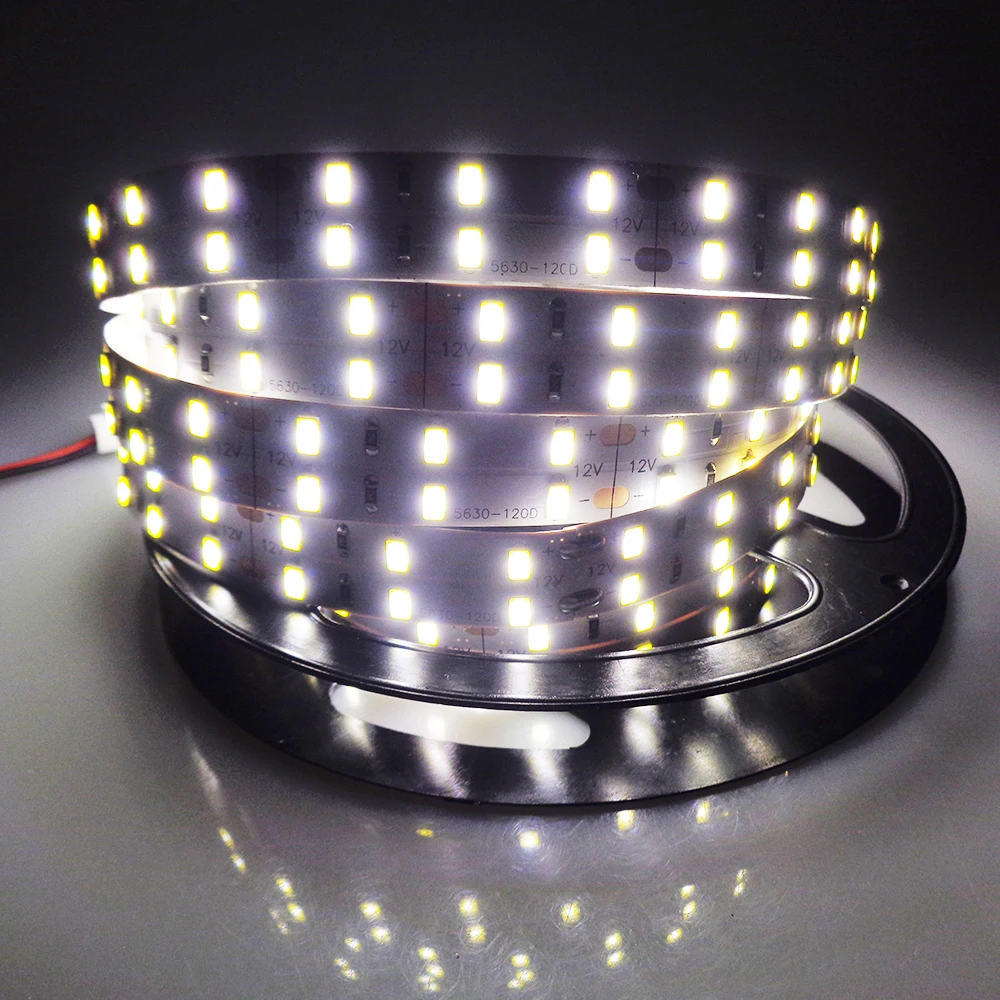 Светодиодная лента 5630 SMD chips 600led двухрядный свет 5 м DC12V неводонепроницаемый
