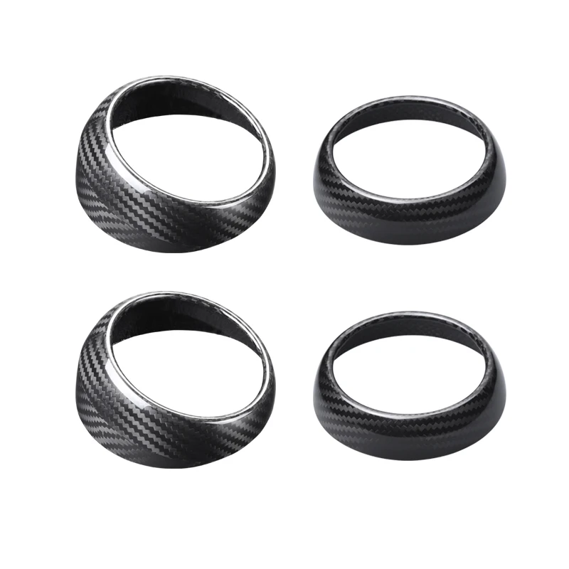 4 pieces - 1 set Автомобильный Кондиционер, дефлектор, украшение, настоящее углеродное волокно, интерьер автомобиля, планки для нового умного 453 forfour fortwo, модификация, Стайлинг - Название цвета: 4 pieces - 1 set