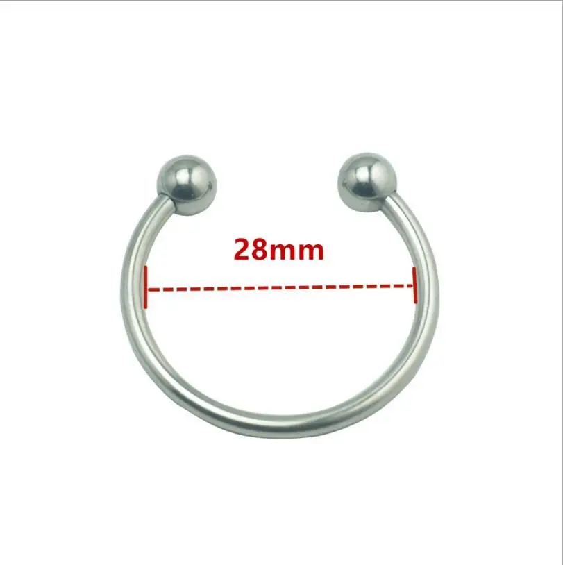 Двойной шар из нержавеющей стали головка члена кольцо для пениса секс увеличение