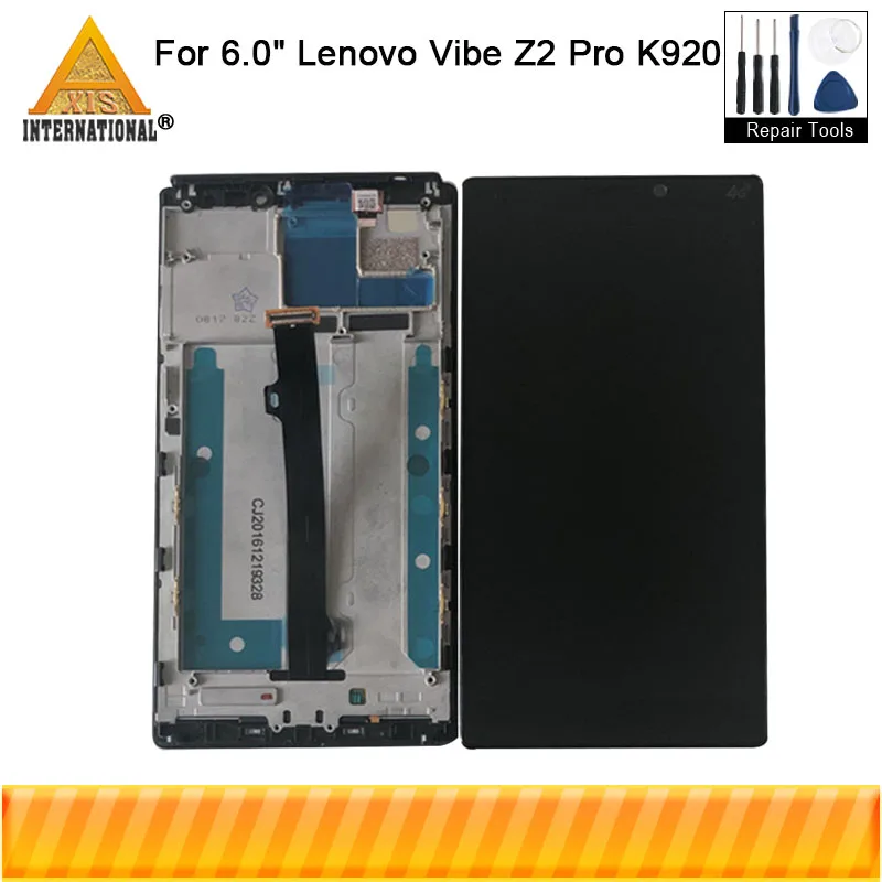 Axisinternational ЖК-рамка для 6," lenovo Vibe Z2 Pro ЖК-экран+ сенсорная панель дигитайзер для lenovo K920 дисплей