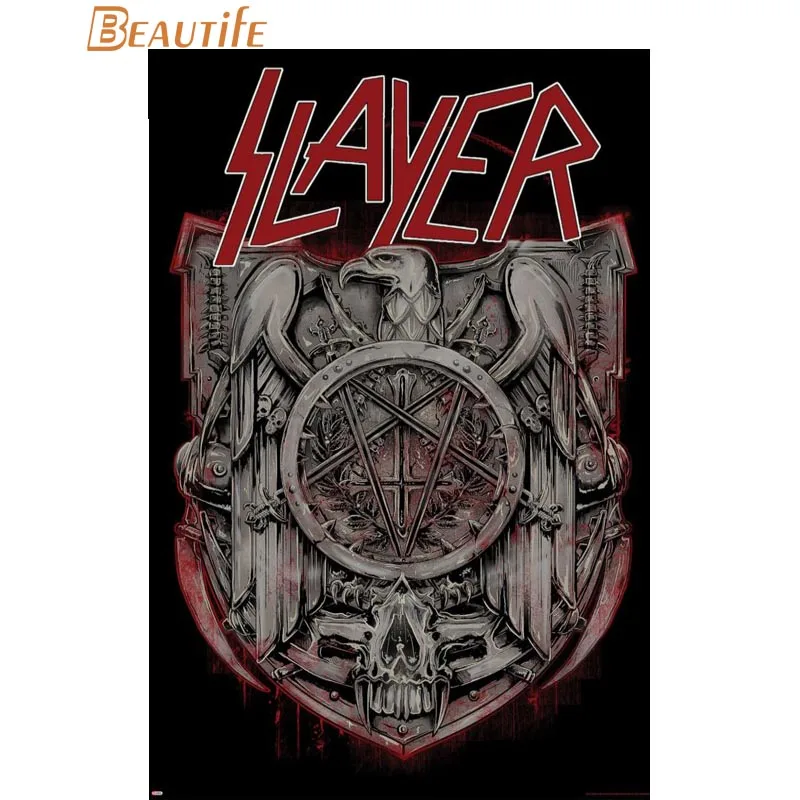 4 Пользовательские Slayer плакат ткань шелк Плакат Украшение дома стены художественный тканевый плакат печать 30X45 см, 40X60 см. 50X75 см, 60X90 см - Цвет: 4