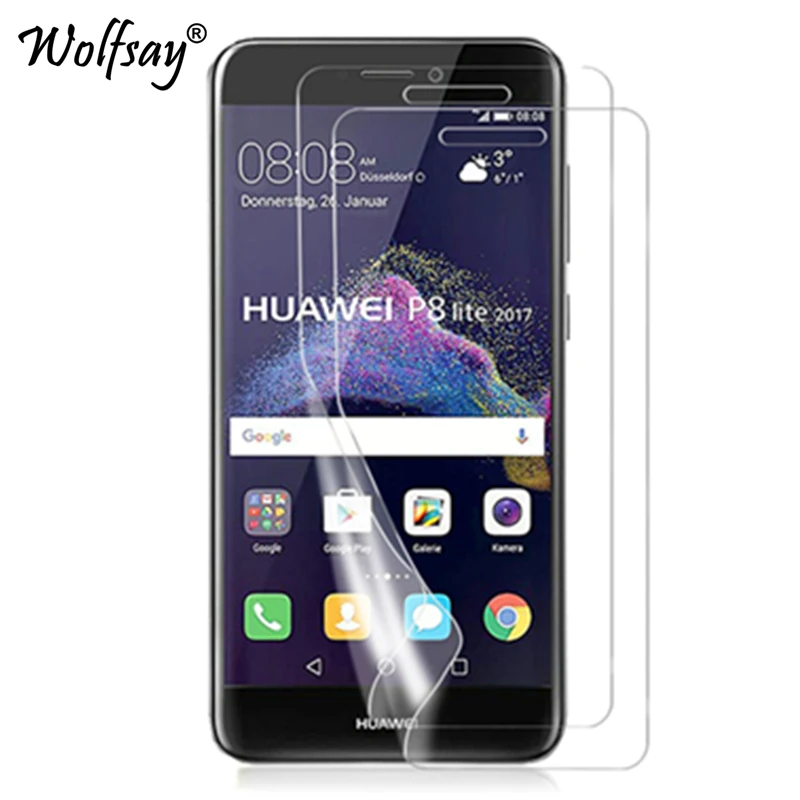 2 шт защита экрана Huawei P8 Lite 2017 полное покрытие TPU пленка для телефона P9 2017/Honor 8 Lite|film