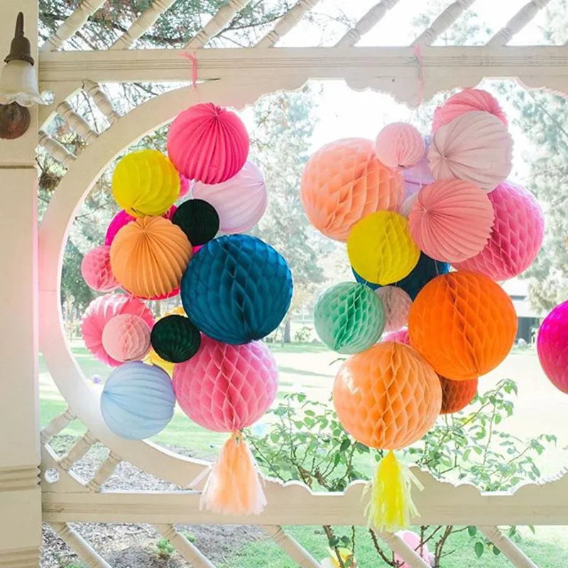 15 см, 20 см, 25 см, 30 см, 35 см, Китайский бумажный фонарь, сотовый шар, babyshower, для свадьбы, рождественской вечеринки, аксессуары для украшения дома