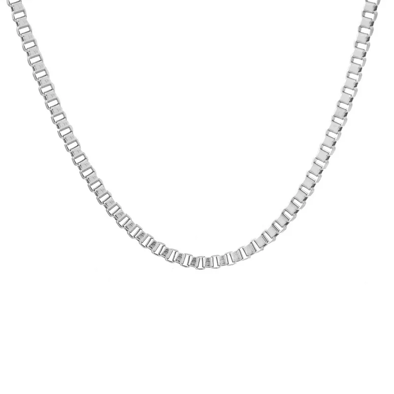 Нержавеющая сталь ожерелье цепь для женщин и мужчин 50 см * 2 5 мм аксессуары