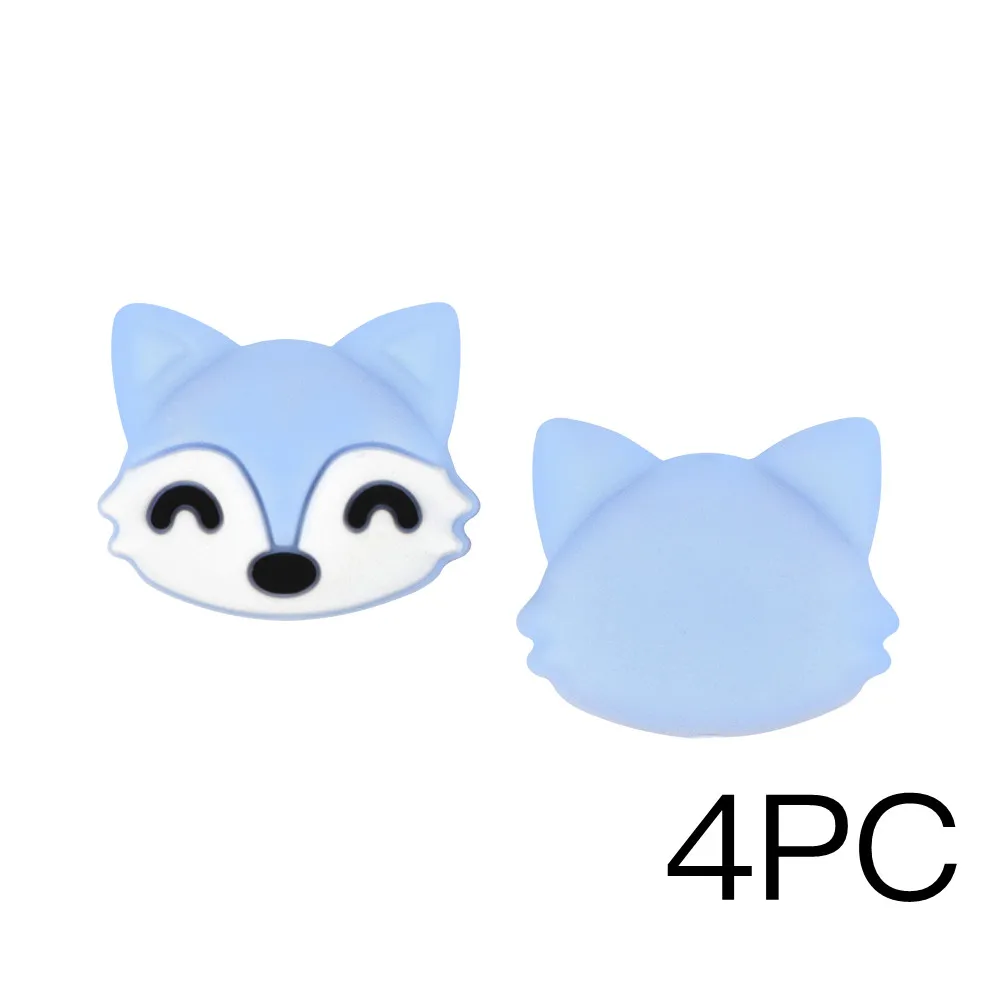 Beads 4pc TYRY. HU Fox, детский прорезыватель, сделай сам, Bebe, бижутерия, кольцо, еда, силиконовые прорезыватели, игрушки для кормления, соски, клипсы, прорезыватели - Цвет: Beads 4pc