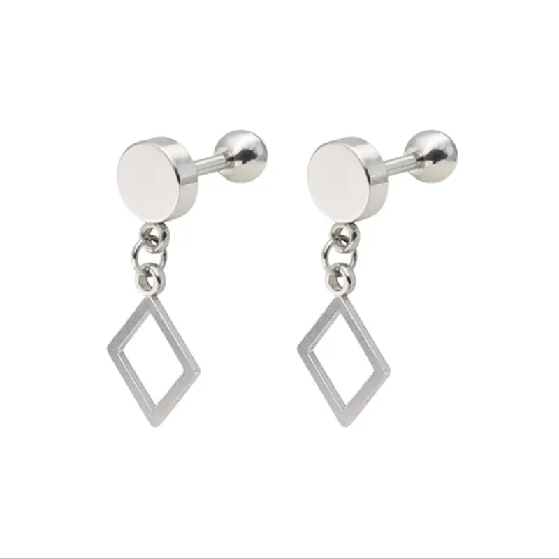 new arrival titanium stainless steel stud earrings for women men silver gold black color personality Accessories | Украшения и