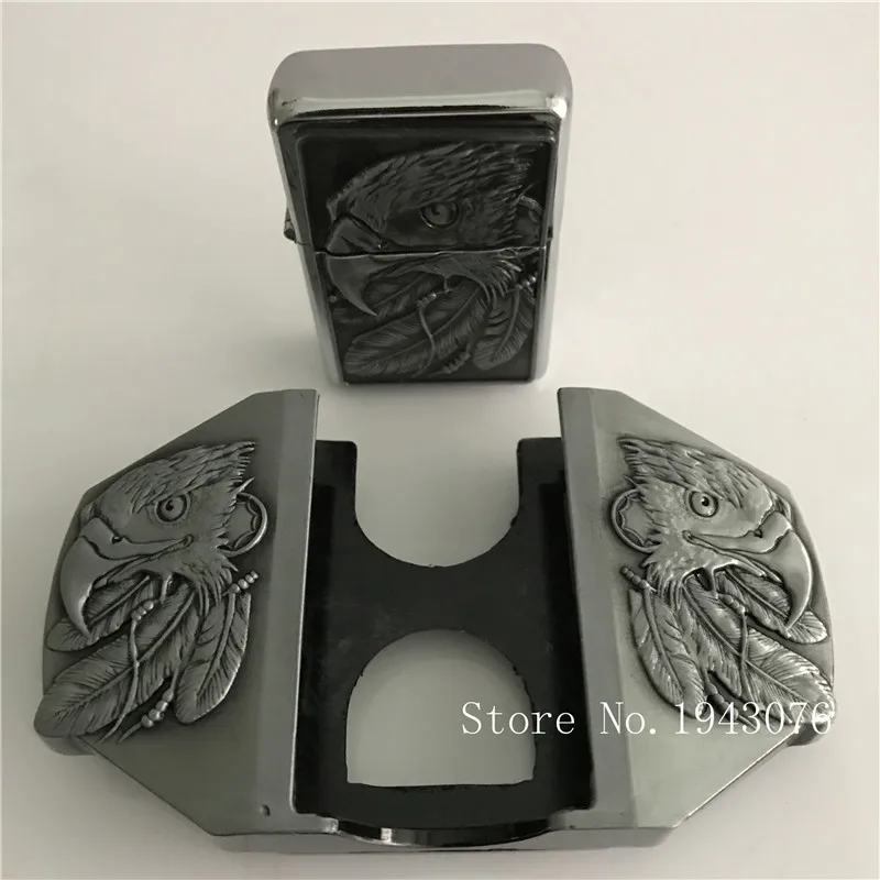 Розничная продажа новый стиль высокое качество 3D серебряный Орел зажигалка