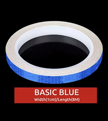 Blue Sticker Велосипедная наклейка s отличительные светоотражающие наклейки полоса Велосипед отражательная клеящаяся лента отражатель Велосипедное колесо велосипед аксессуары для велосипеда - Цвет: Blue Sticker