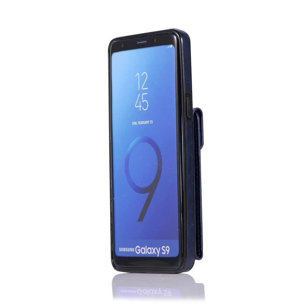 Кожаный чехол для телефона с держатель для карт для samsung Galaxy S8 S9 S10 плюс S10E задняя крышка для S7 S7Edge S 8 10 9 Ретро Чехол
