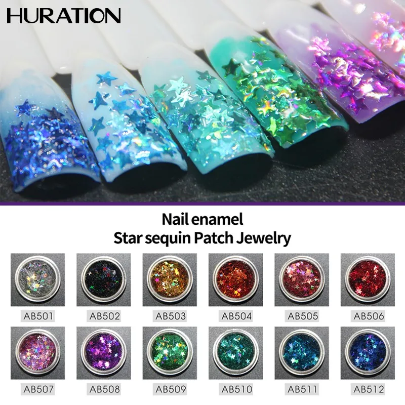 Новые яркие декоративные Стикеры для ногтей Huration блестящий Блестящий дизайн