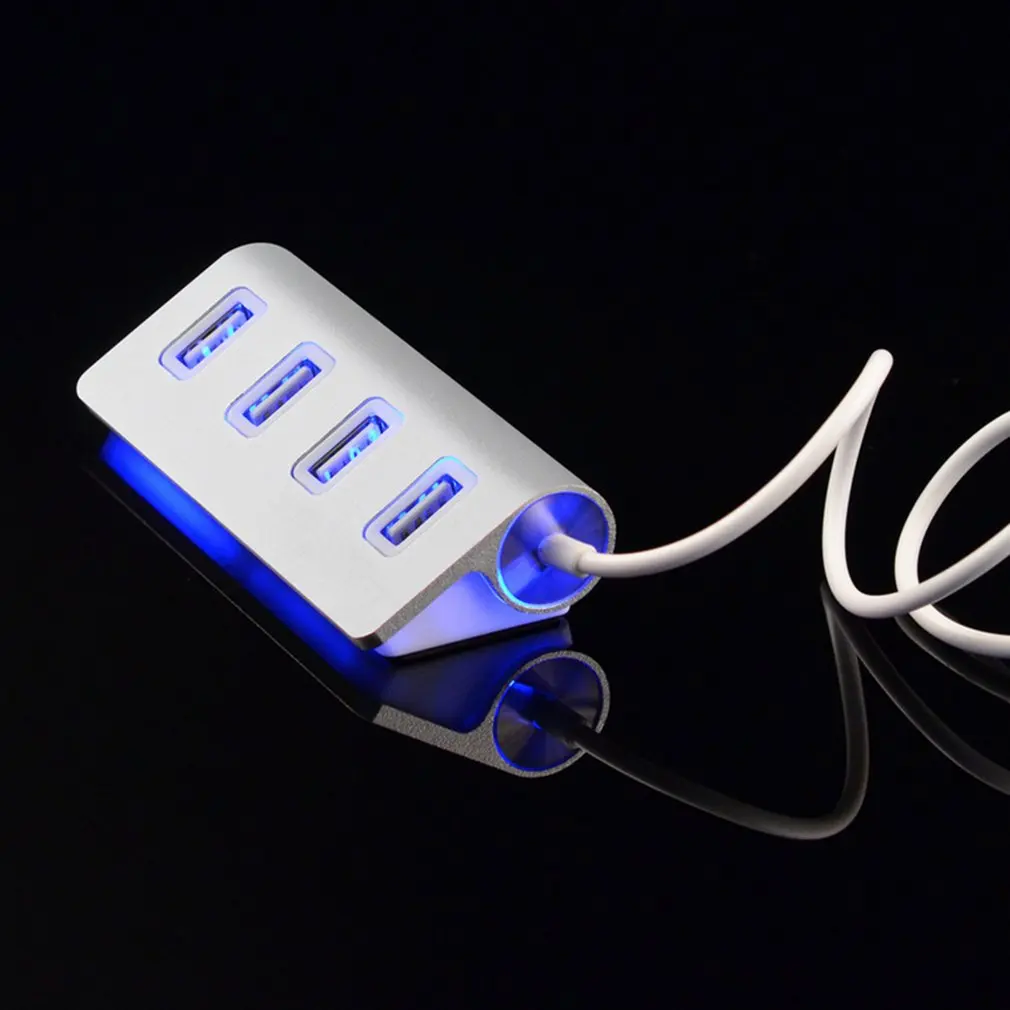 Алюминиевый мини концентратор kebidu с 4 портами USB 2 0 высокоскоростной