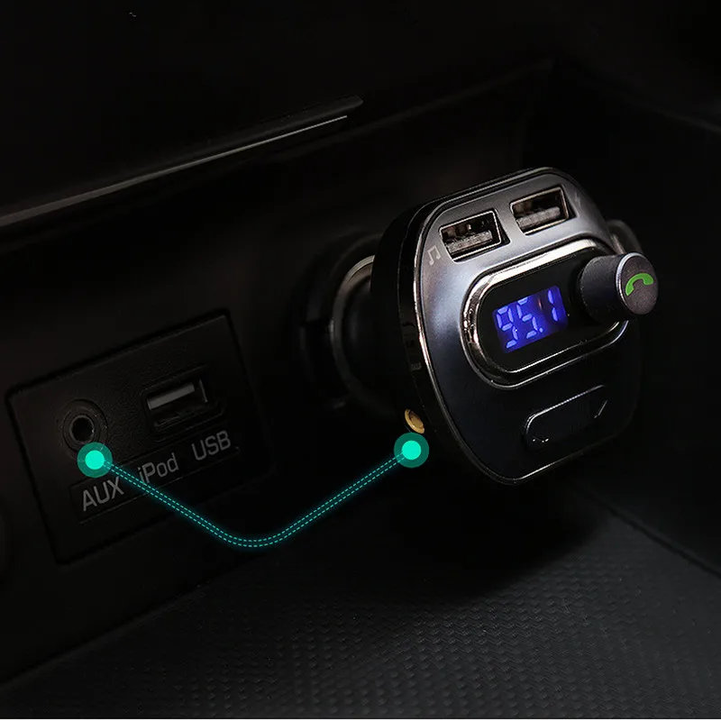 Ihens5 Bluetooth автомобильный комплект fm передатчик Aux модулятор Handsfree Поддержка tf