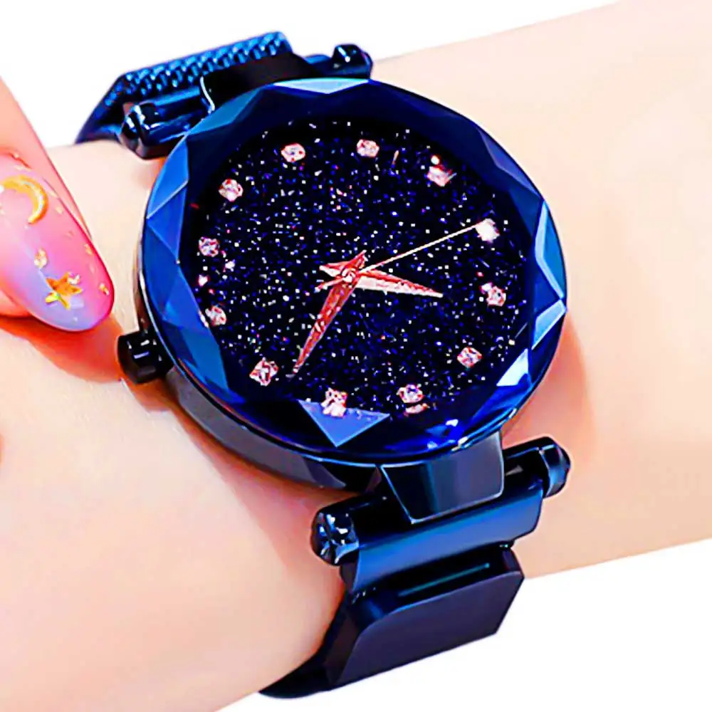 SHAARMS Watch Women Luxury Brand Starry Sky Quartz Wristwatches Fashion Casual Female Mesh Clock Reloj Mujer | Наручные часы