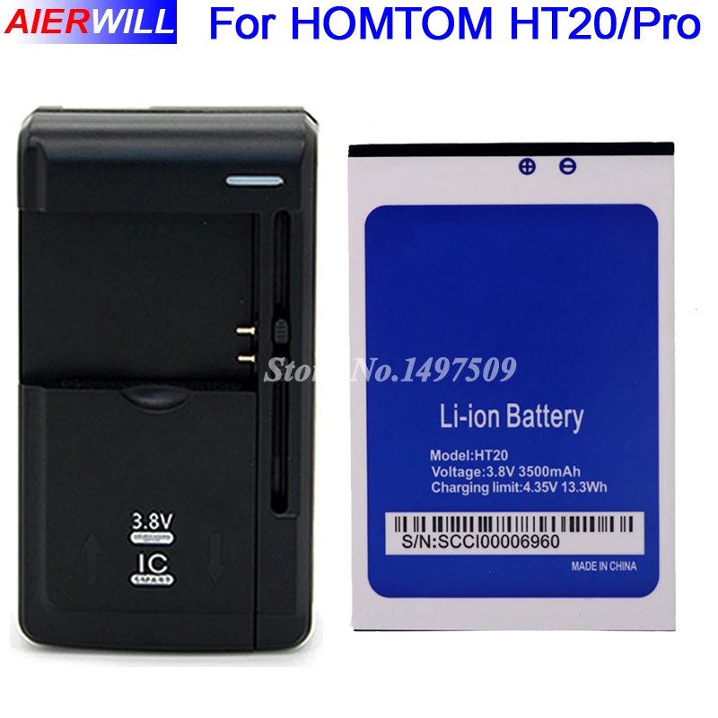 Для Homtom HT20 батарея для Pro аккумуляторная AKKU 3500mAh + универсальное зарядное