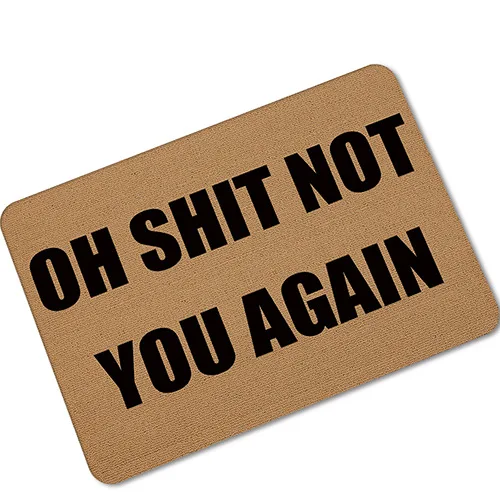 

Funny Introduction American Style Black White Vertical Bar Anti Slip Kitchen Mat Rugs Outdoor Entrance Indoor Welcome Home Funny