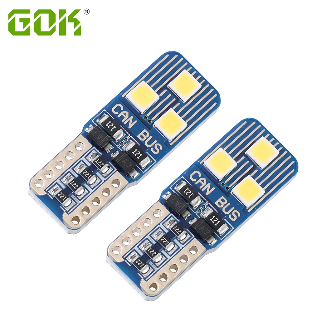 10 шт. новинка 2019 Canbus T10 W5w 6smd 3030 новая высокая яркая светодиодная лампа шириной для