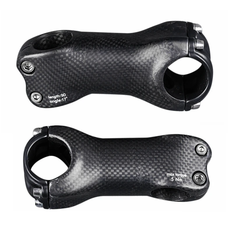 

Angle 6/17 Degrees 31.8mm Matte Full 3K Carbon Fiber Stem Road/MTB Bicycle Parts 70mm 80mm 90mm 100mm 110mm 120mm 130mm