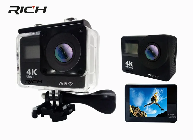 20 штук F65R Allwinner V3 IMX179 4 К действие Камера 2,0 Доул сенсорный экран WiFi Камера 30 м Водонепроницаемый 170 Угол HDMI спортивные Камера