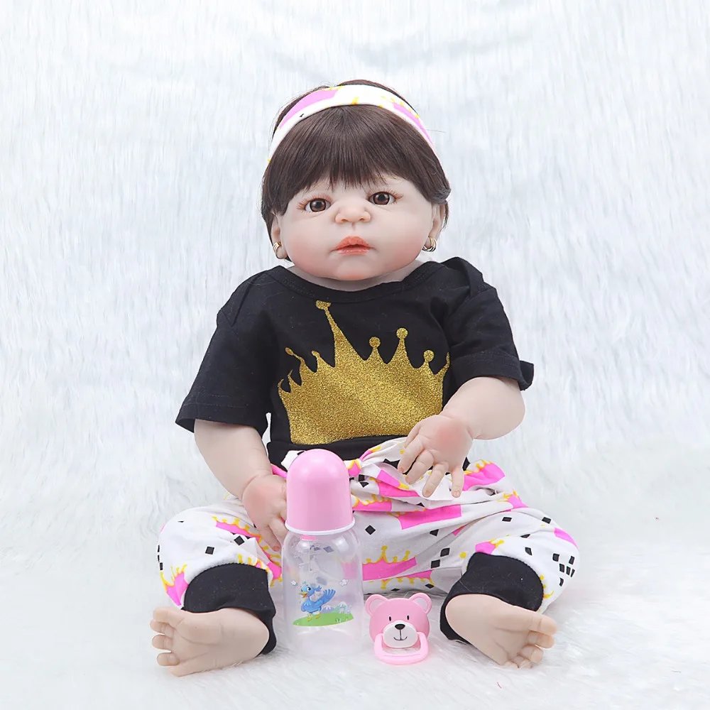 Новое поступление кукла для девочки 22 дюйма полностью силиконовая виниловая