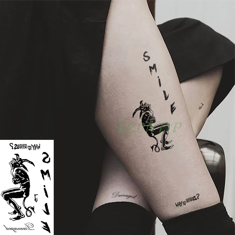 Водостойкая временная татуировка наклейка египетская Anubis jackal tatto наклейка s флэш-тату поддельные татуировки для детей Девушки Мужчины wo мужчины - Цвет: Темно-серый