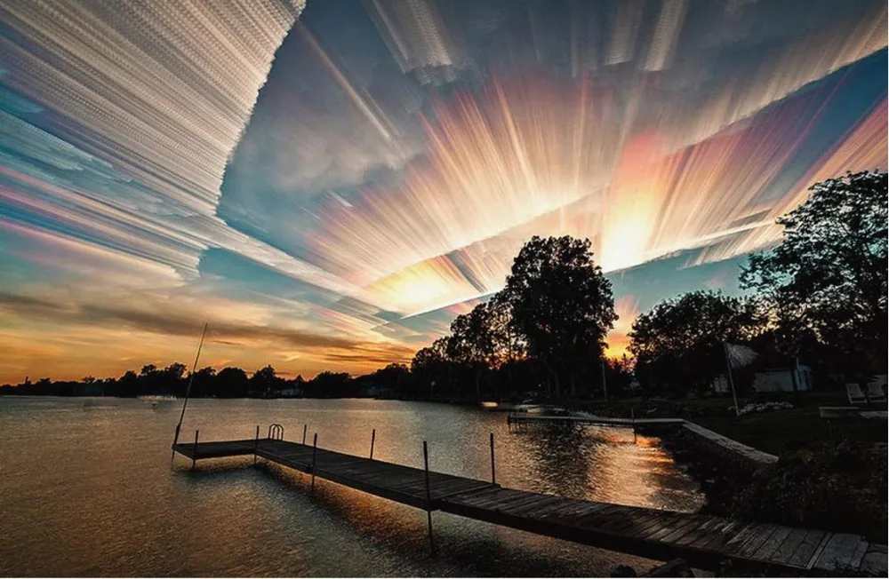 3D стереоскопический пейзаж обои небо природа для гостиной фото фон украшение