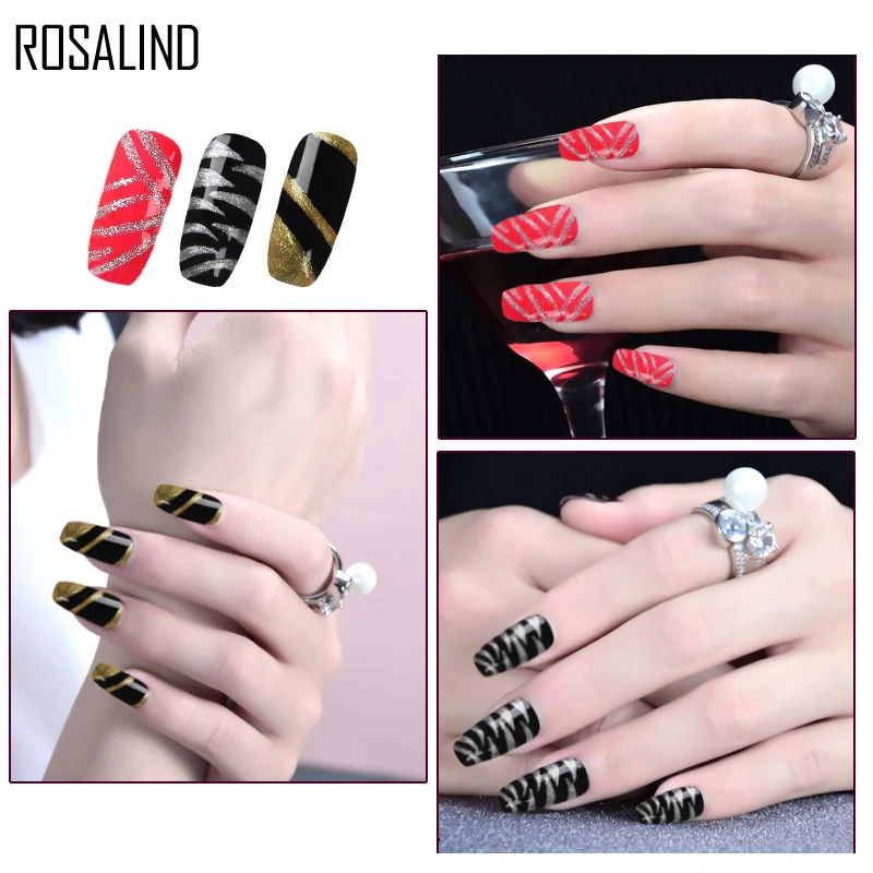 Гель лак для ногтей ROSALIND 5 мл рисования УФ плотный грунтовка маникюрная основа и